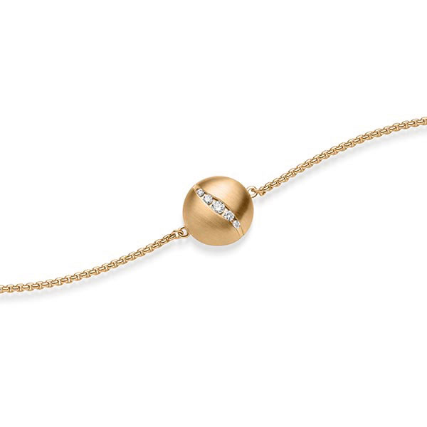 Armband mit Anhänger in Roségold 585 mit zus. 0,076 ct. tw, si von acredo - A-1869-4 Armband mit Anhänger in Roségold 585 mit zus. 0,076 ct. tw, si von acredo - A-1869-4