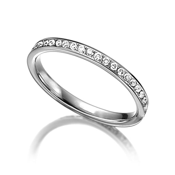 klassischer Memoire-Trauring/Ehering in Palladium 500 halbausgefasst mit zus. 0,21 ct. Brillant tw, si von Steinberg - Q-1062-5 klassischer Memoire-Trauring/Ehering in Palladium 500 halbausgefasst mit zus. 0,21 ct. Brillant tw, si von Steinberg - Q-1062-5