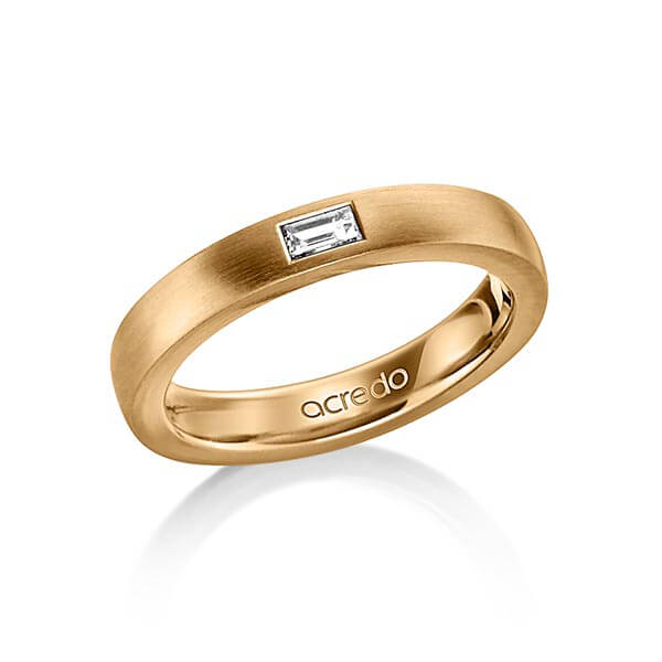 klassischer Trauring/Ehering in außen Roségold 585 , innen Roségold 585 mit zus. 0,15 ct. Baguette-Diamant tw, vs von acredo - A-1478-5 klassischer Trauring/Ehering in außen Roségold 585 , innen Roségold 585 mit zus. 0,15 ct. Baguette-Diamant tw, vs von acredo - A-1478-5