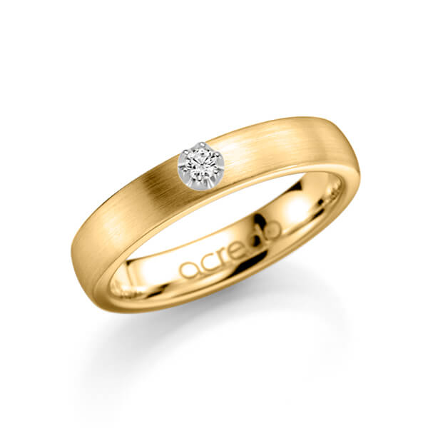 klassischer Trauring/Ehering in Gelbgold 585 mit zus. 0,1 ct. Brillant tw, si von acredo - A-1135-3 klassischer Trauring/Ehering in Gelbgold 585 mit zus. 0,1 ct. Brillant tw, si von acredo - A-1135-3