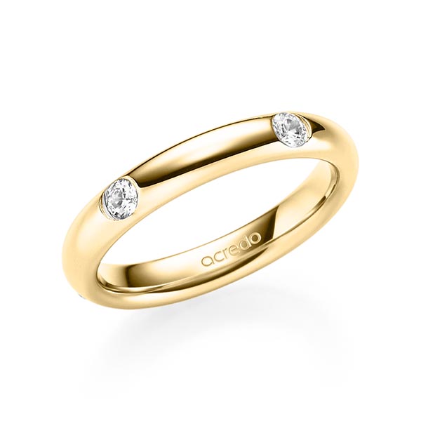 klassischer Trauring/Ehering in Gelbgold 585 mit zus. 0,4 ct. Brillant tw, si von acredo - A-1909-13 klassischer Trauring/Ehering in Gelbgold 585 mit zus. 0,4 ct. Brillant tw, si von acredo - A-1909-13