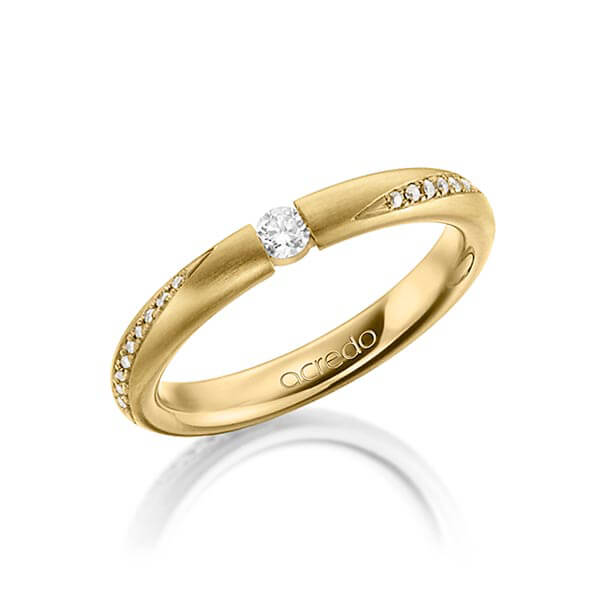 klassischer Trauring/Ehering in Gelbgold 750 mit zus. 0,325 ct. Brillant r, if von acredo - A-1473-2 klassischer Trauring/Ehering in Gelbgold 750 mit zus. 0,325 ct. Brillant r, if von acredo - A-1473-2
