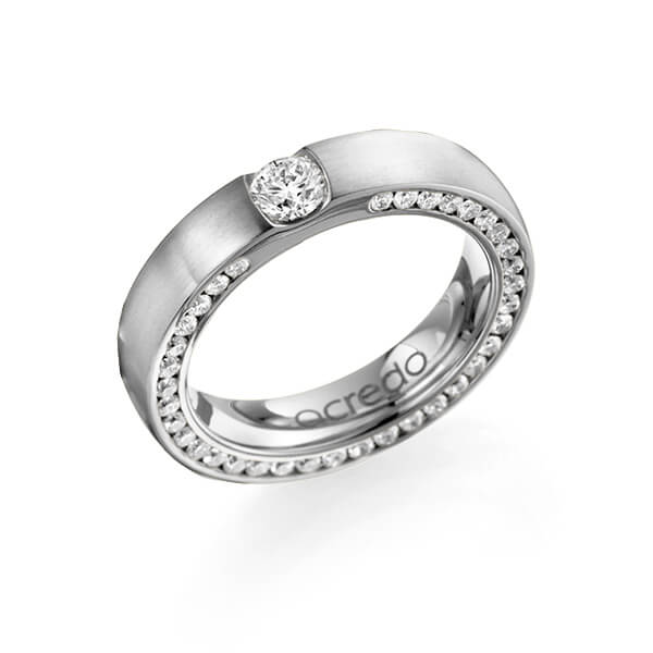 klassischer Trauring/Ehering in Graugold 585 mit 0,3 ct. + zus. 1,08 ct. Brillant tw, si von acredo - A-1107-10 klassischer Trauring/Ehering in Graugold 585 mit 0,3 ct. + zus. 1,08 ct. Brillant tw, si von acredo - A-1107-10