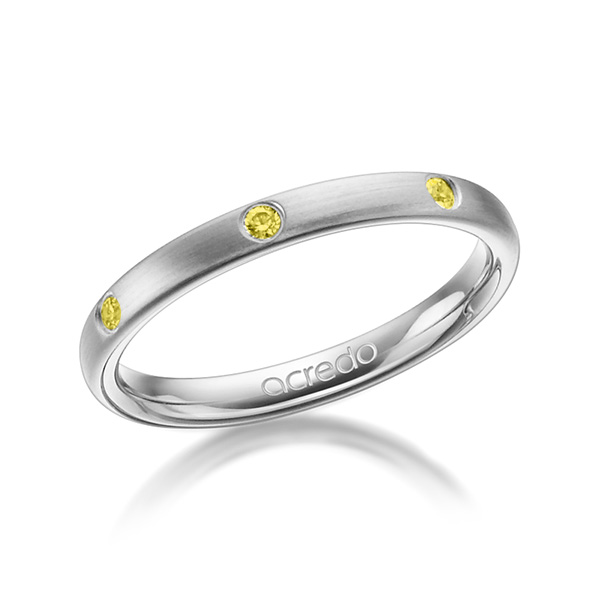 klassischer Trauring/Ehering in Graugold 585 mit zus. 0,14 ct. Brillant gelb von acredo - A-1275-45 klassischer Trauring/Ehering in Graugold 585 mit zus. 0,14 ct. Brillant gelb von acredo - A-1275-45