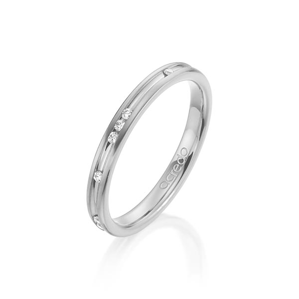 klassischer Trauring/Ehering in Platin 950 mit zus. 0,14 ct. Brillant tw, si von acredo - A-1276-11 klassischer Trauring/Ehering in Platin 950 mit zus. 0,14 ct. Brillant tw, si von acredo - A-1276-11