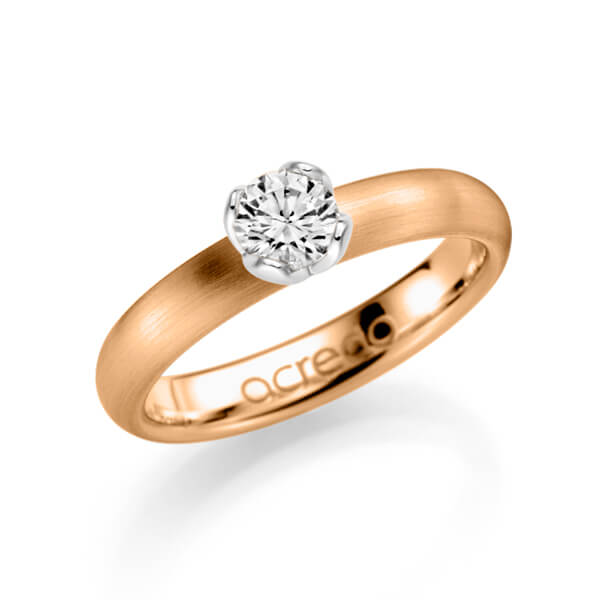 klassischer Trauring/Ehering in Roségold 585 mit 0,5 ct. Brillant tw, si von acredo - A-1131-5 klassischer Trauring/Ehering in Roségold 585 mit 0,5 ct. Brillant tw, si von acredo - A-1131-5