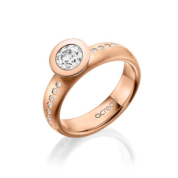 klassischer Trauring/Ehering in Rotgold 585 mit 0,4 ct. + zus. 0,175 ct. Brillant tw, si tw, vs von acredo - A-1493-5 klassischer Trauring/Ehering in Rotgold 585 mit 0,4 ct. + zus. 0,175 ct. Brillant tw, si tw, vs von acredo - A-1493-5