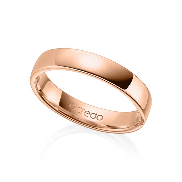 klassischer Trauring/Ehering in Rotgold 750 von acredo - A-1281-10 klassischer Trauring/Ehering in Rotgold 750 von acredo - A-1281-10