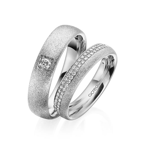Paar klassische Memoire-Trauringe/Eheringe in außen Graugold 585 , innen Graugold 585 halbausgefasst mit zus. 0,36 ct. Brillant tw, si von acredo - A-2026-4 Paar klassische Memoire-Trauringe/Eheringe in außen Graugold 585 , innen Graugold 585 halbausgefasst mit zus. 0,36 ct. Brillant tw, si von acredo - A-2026-4