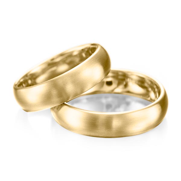 Paar klassische Trauringe/Eheringe in Gelbgold 585 von acredo - A-1077-1 Paar klassische Trauringe/Eheringe in Gelbgold 585 von acredo - A-1077-1