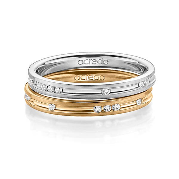 Paar klassische Trauringe/Eheringe in Graugold 585 mit zus. 0,28 ct. Brillant tw, si von acredo - A-1396-10 Paar klassische Trauringe/Eheringe in Graugold 585 mit zus. 0,28 ct. Brillant tw, si von acredo - A-1396-10