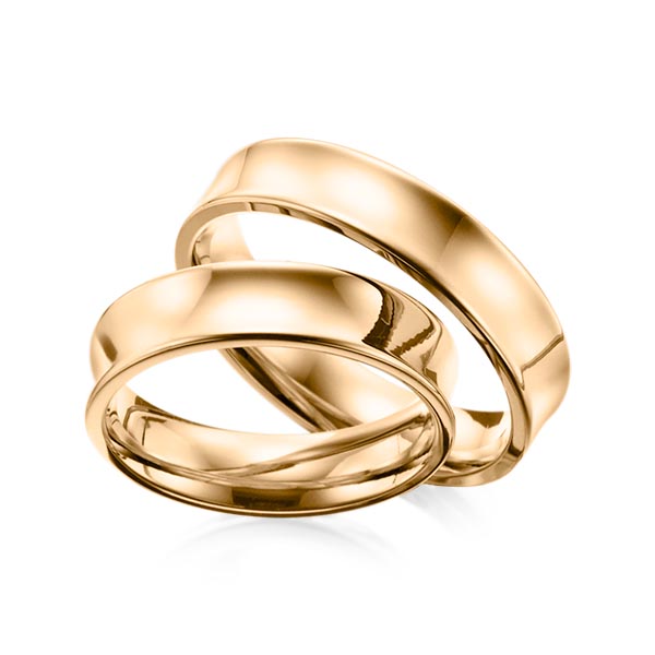 Paar klassische Trauringe/Eheringe in Roségold 585 von Steinberg - Q-1015-5 Paar klassische Trauringe/Eheringe in Roségold 585 von Steinberg - Q-1015-5