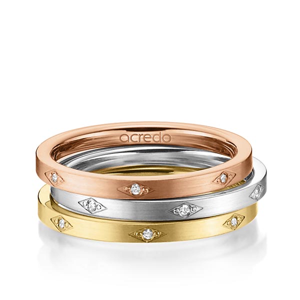 Set in Rotgold 585 mit zus. 0,105 ct. Brillant tw, si von acredo - A-1446-1 Set in Rotgold 585 mit zus. 0,105 ct. Brillant tw, si von acredo - A-1446-1