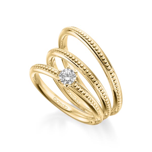 Tri-Set in Gelbgold 585 mit zus. 0,25 ct. Brillant tw, si von acredo - A-1858-1 Tri-Set in Gelbgold 585 mit zus. 0,25 ct. Brillant tw, si von acredo - A-1858-1