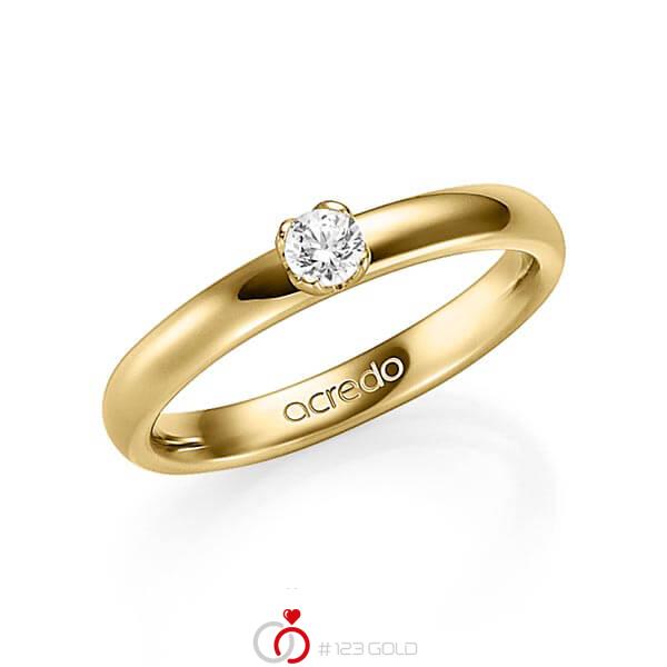 klassieke trouwring in geelgoud 14 kt. met in totaal 0,15 ct. Briljanten tw/si van acredo - A-1351-2 klassieke trouwring in geelgoud 14 kt. met in totaal 0,15 ct. Briljanten tw/si van acredo - A-1351-2