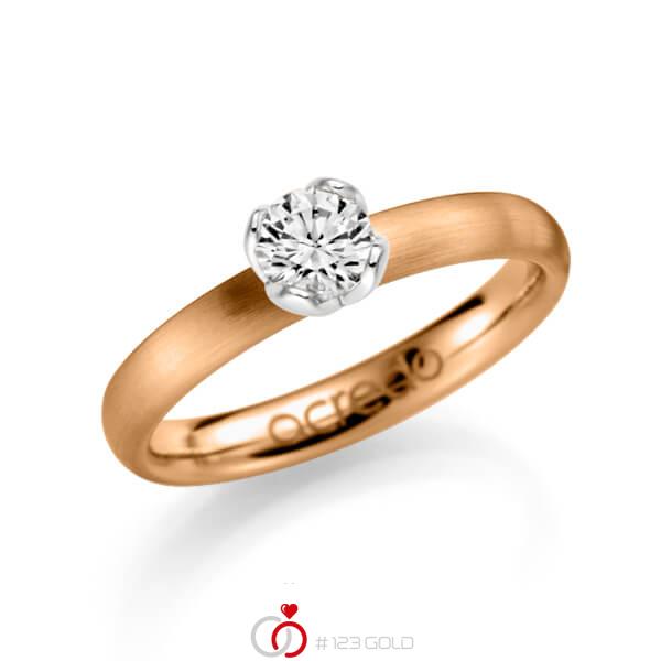 klassieke trouwring in roségoud 14 kt. met 0,5 ct. Briljanten tw/si van acredo - A-1127-5 klassieke trouwring in roségoud 14 kt. met 0,5 ct. Briljanten tw/si van acredo - A-1127-5