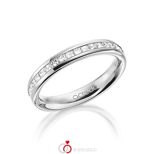 klassischer Memoire-Trauring/Ehering in außen Graugold 585 , innen Graugold 585 halbausgefasst mit zus. 0,54 ct. Prinzess-Diamant tw, si von acredo - A-1554-8 klassischer Memoire-Trauring/Ehering in außen Graugold 585 , innen Graugold 585 halbausgefasst mit zus. 0,54 ct. Prinzess-Diamant tw, si von acredo - A-1554-8