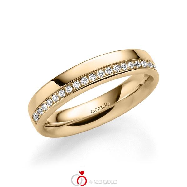 klassischer Memoire-Trauring/Ehering in Roségold 585 halbausgefasst mit zus. 0,184 ct. Brillant tw, si von acredo - A-1689-8 klassischer Memoire-Trauring/Ehering in Roségold 585 halbausgefasst mit zus. 0,184 ct. Brillant tw, si von acredo - A-1689-8