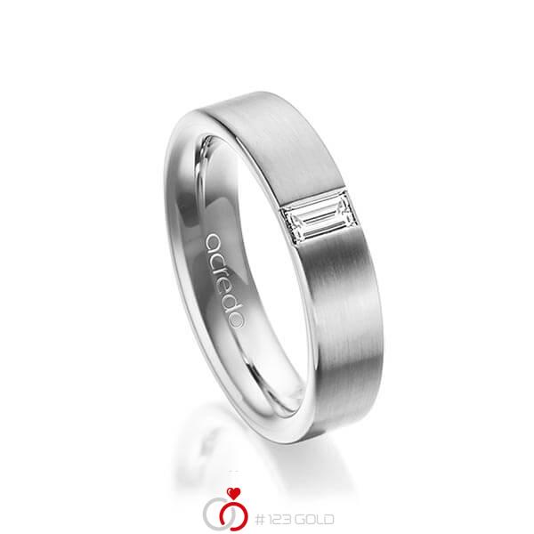 klassischer Trauring/Ehering in außen Graugold 585 , innen Graugold 585 mit zus. 0,2 ct. Baguette-Diamant tw, vs von acredo - A-1481-4 klassischer Trauring/Ehering in außen Graugold 585 , innen Graugold 585 mit zus. 0,2 ct. Baguette-Diamant tw, vs von acredo - A-1481-4