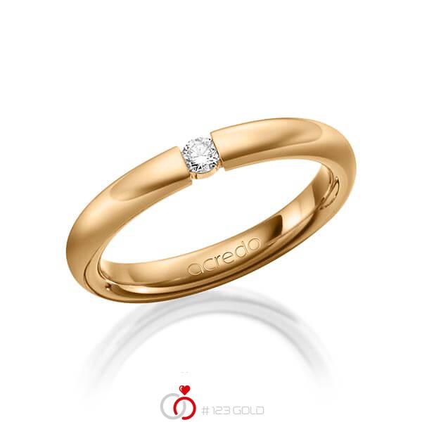 klassischer Trauring/Ehering in außen Roségold 585 , innen Roségold 585 mit zus. 0,08 ct. Brillant tw, si von acredo - A-1475-8 klassischer Trauring/Ehering in außen Roségold 585 , innen Roségold 585 mit zus. 0,08 ct. Brillant tw, si von acredo - A-1475-8
