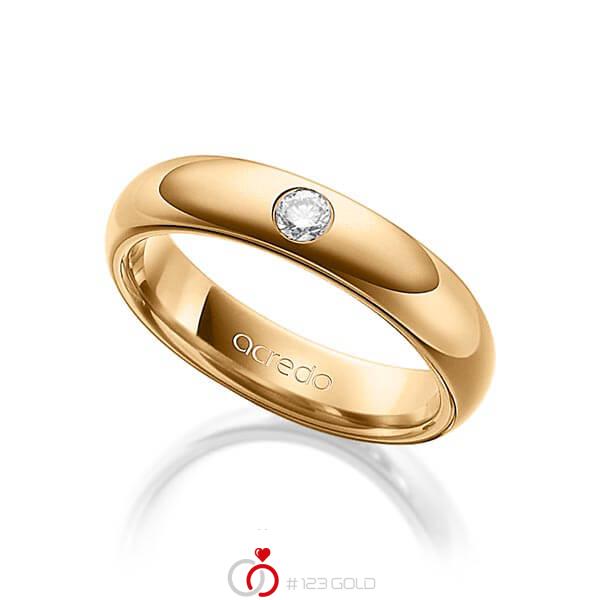 klassischer Trauring/Ehering in außen Roségold 585 , innen Roségold 585 mit zus. 0,1 ct. Brillant tw, si von acredo - A-1480-7 klassischer Trauring/Ehering in außen Roségold 585 , innen Roségold 585 mit zus. 0,1 ct. Brillant tw, si von acredo - A-1480-7