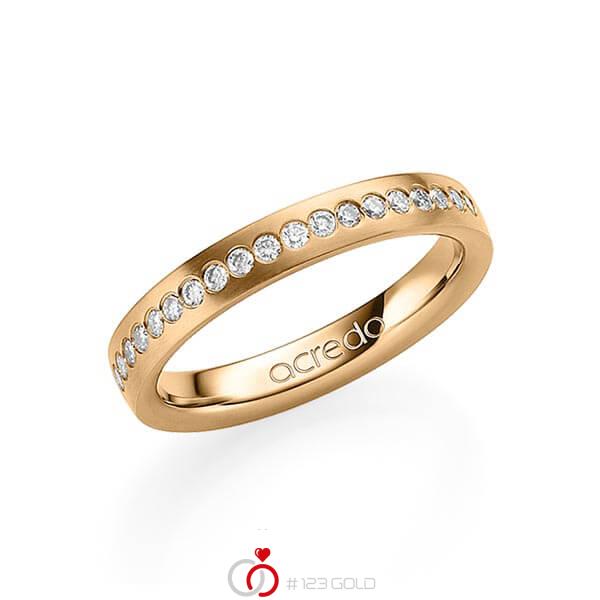 klassischer Trauring/Ehering in außen Roségold 585 , innen Roségold 585 mit zus. 0,225 ct. Brillant tw, si von acredo - A-1551-8 klassischer Trauring/Ehering in außen Roségold 585 , innen Roségold 585 mit zus. 0,225 ct. Brillant tw, si von acredo - A-1551-8