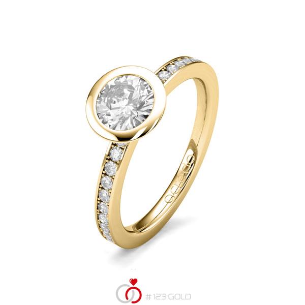 klassischer Trauring/Ehering in Gelbgold 585 mit 0,7 ct. + zus. 0,2 ct. Brillant tw, si von acredo - A-1651-31 klassischer Trauring/Ehering in Gelbgold 585 mit 0,7 ct. + zus. 0,2 ct. Brillant tw, si von acredo - A-1651-31