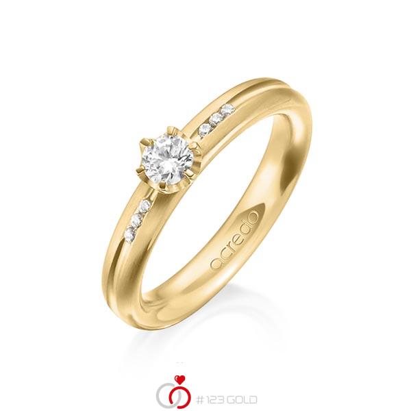 klassischer Trauring/Ehering in Gelbgold 585 mit zus. 0,298 ct. Brillant tw, si von acredo - A-1193-6 klassischer Trauring/Ehering in Gelbgold 585 mit zus. 0,298 ct. Brillant tw, si von acredo - A-1193-6