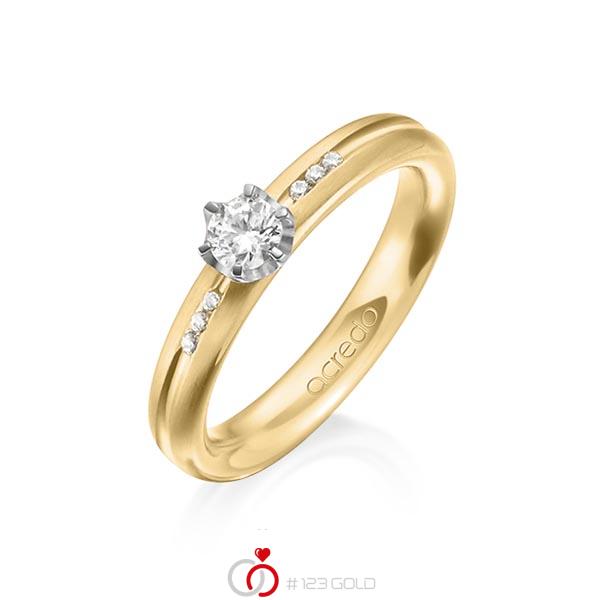 klassischer Trauring/Ehering in Gelbgold 585 mit zus. 0,298 ct. Brillant tw, si von acredo - A-1193-9 klassischer Trauring/Ehering in Gelbgold 585 mit zus. 0,298 ct. Brillant tw, si von acredo - A-1193-9