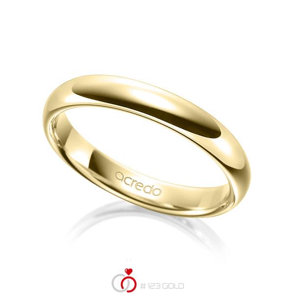 klassischer Trauring/Ehering in Gelbgold 585 von acredo - A-1595-2 klassischer Trauring/Ehering in Gelbgold 585 von acredo - A-1595-2