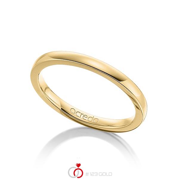 klassischer Trauring/Ehering in Gelbgold 585 von acredo - A-1874-6 klassischer Trauring/Ehering in Gelbgold 585 von acredo - A-1874-6
