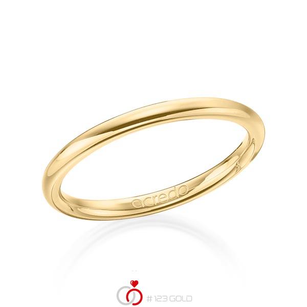 klassischer Trauring/Ehering in Gelbgold 750 von acredo - A-1277-11 klassischer Trauring/Ehering in Gelbgold 750 von acredo - A-1277-11