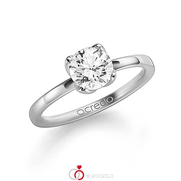 klassischer Trauring/Ehering in Graugold 585 mit 1 ct. Brillant tw, si von acredo - A-1189-3 klassischer Trauring/Ehering in Graugold 585 mit 1 ct. Brillant tw, si von acredo - A-1189-3