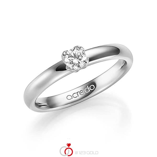 klassischer Trauring/Ehering in Graugold 585 mit zus. 0,25 ct. Brillant tw, si von acredo - A-1353-3 klassischer Trauring/Ehering in Graugold 585 mit zus. 0,25 ct. Brillant tw, si von acredo - A-1353-3
