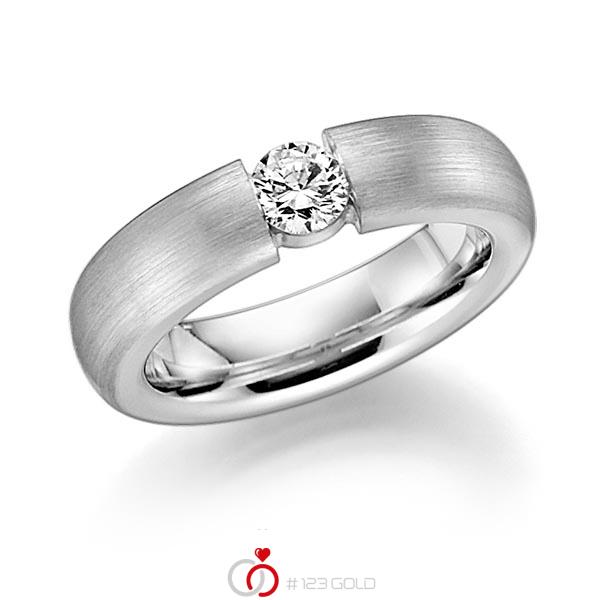 klassischer Trauring/Ehering in Graugold 585 mit zus. 0,25 ct. Brillant tw, si von Steinberg - Q-1378-5 klassischer Trauring/Ehering in Graugold 585 mit zus. 0,25 ct. Brillant tw, si von Steinberg - Q-1378-5