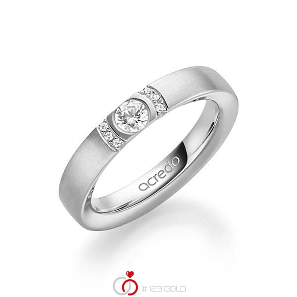 klassischer Trauring/Ehering in Graugold 585 mit zus. 0,27 ct. Brillant tw, si von acredo - A-1637-3 klassischer Trauring/Ehering in Graugold 585 mit zus. 0,27 ct. Brillant tw, si von acredo - A-1637-3