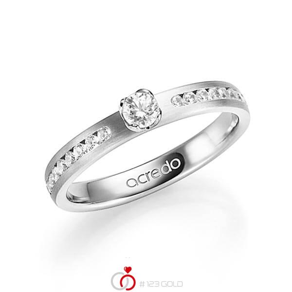 klassischer Trauring/Ehering in Graugold 585 mit zus. 0,39 ct. Brillant tw, vs tw, si von acredo - A-1336-3 klassischer Trauring/Ehering in Graugold 585 mit zus. 0,39 ct. Brillant tw, vs tw, si von acredo - A-1336-3