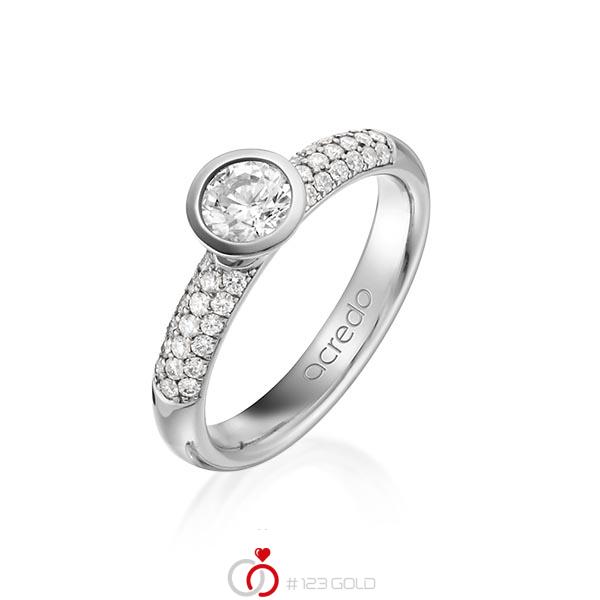 klassischer Trauring/Ehering in Graugold 585 mit zus. 0,61 ct. Brillant tw, si tw, vs von acredo - A-1261-3 klassischer Trauring/Ehering in Graugold 585 mit zus. 0,61 ct. Brillant tw, si tw, vs von acredo - A-1261-3