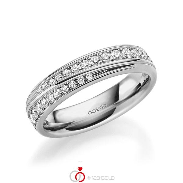 klassischer Trauring/Ehering in Graugold 585 mit zus. 0,964 ct. Brillant tw, si von acredo - A-1631-19 klassischer Trauring/Ehering in Graugold 585 mit zus. 0,964 ct. Brillant tw, si von acredo - A-1631-19