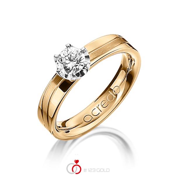 klassischer Trauring/Ehering in Roségold 585 mit 0,4 ct. Brillant tw, si von acredo - A-1210-12 klassischer Trauring/Ehering in Roségold 585 mit 0,4 ct. Brillant tw, si von acredo - A-1210-12
