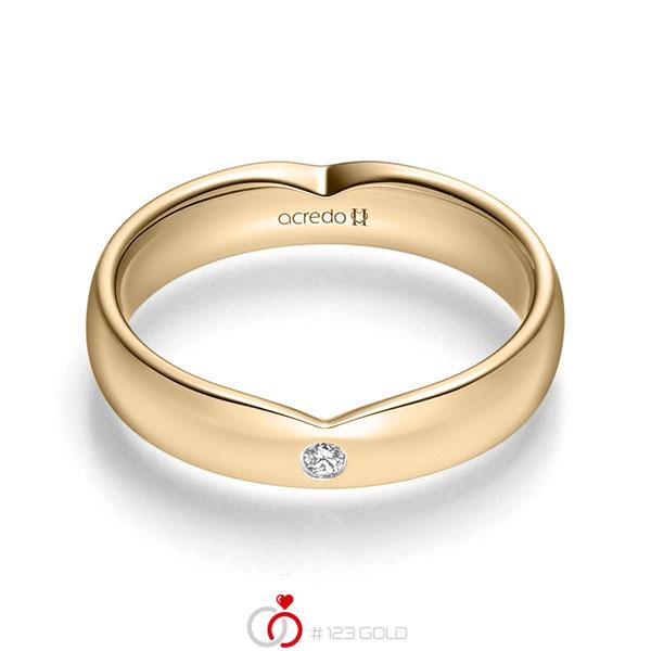 klassischer Trauring/Ehering in Roségold 585 mit zus. 0,03 ct. Brillant tw, si von acredo - A-2246-8 klassischer Trauring/Ehering in Roségold 585 mit zus. 0,03 ct. Brillant tw, si von acredo - A-2246-8