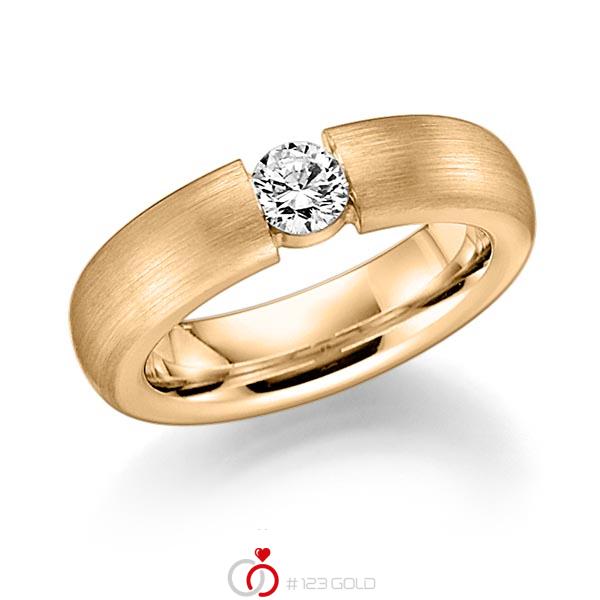 klassischer Trauring/Ehering in Roségold 585 mit zus. 0,25 ct. Brillant tw, si von Steinberg - Q-1378-4 klassischer Trauring/Ehering in Roségold 585 mit zus. 0,25 ct. Brillant tw, si von Steinberg - Q-1378-4