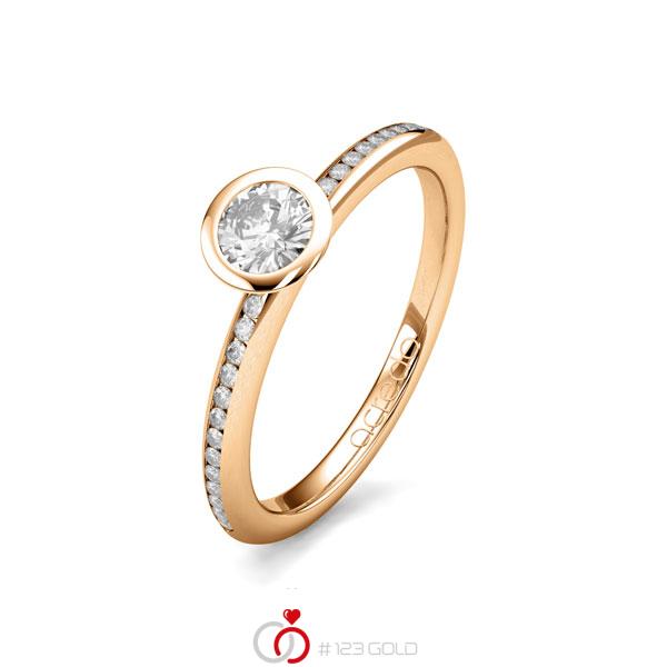 klassischer Trauring/Ehering in Roségold 585 mit zus. 0,38 ct. Brillant tw, si von acredo - A-1654-20 klassischer Trauring/Ehering in Roségold 585 mit zus. 0,38 ct. Brillant tw, si von acredo - A-1654-20