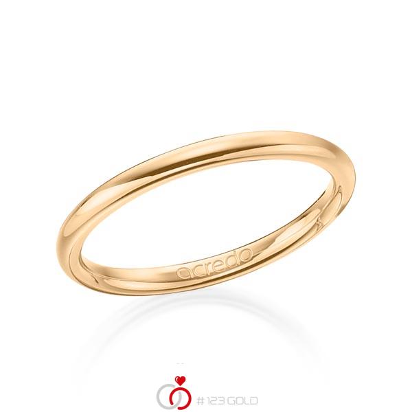 klassischer Trauring/Ehering in Roségold 585 von acredo - A-1277-6 klassischer Trauring/Ehering in Roségold 585 von acredo - A-1277-6