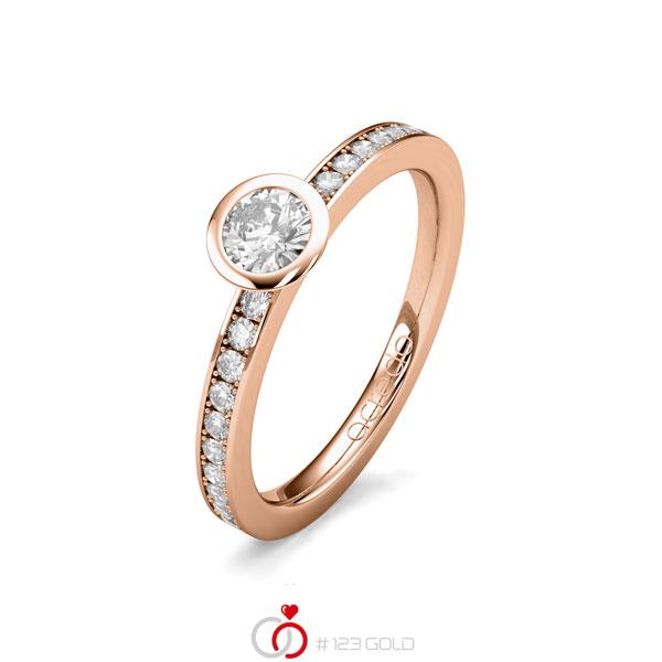 klassischer Trauring/Ehering in Rotgold 585 mit zus. 0,4 ct. Brillant tw, si von acredo - A-1651-17 klassischer Trauring/Ehering in Rotgold 585 mit zus. 0,4 ct. Brillant tw, si von acredo - A-1651-17