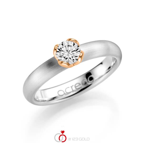 klassischer Trauring/Ehering in Weißgold 585 mit 0,5 ct. Brillant tw, si von acredo - A-1131-4 klassischer Trauring/Ehering in Weißgold 585 mit 0,5 ct. Brillant tw, si von acredo - A-1131-4