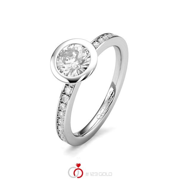 klassischer Trauring/Ehering in Weißgold 585 mit 0,7 ct. + zus. 0,2 ct. Brillant tw, si von acredo - A-1651-30 klassischer Trauring/Ehering in Weißgold 585 mit 0,7 ct. + zus. 0,2 ct. Brillant tw, si von acredo - A-1651-30