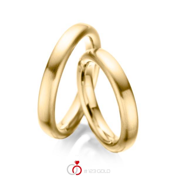 Paar klassische Trauringe/Eheringe in Gelbgold 585 von acredo - A-1082-1 Paar klassische Trauringe/Eheringe in Gelbgold 585 von acredo - A-1082-1