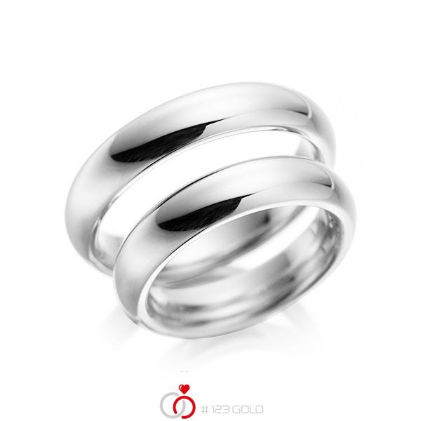 Paar klassische Trauringe/Eheringe in Palladium 950 von acredo - A-1079-3 Paar klassische Trauringe/Eheringe in Palladium 950 von acredo - A-1079-3