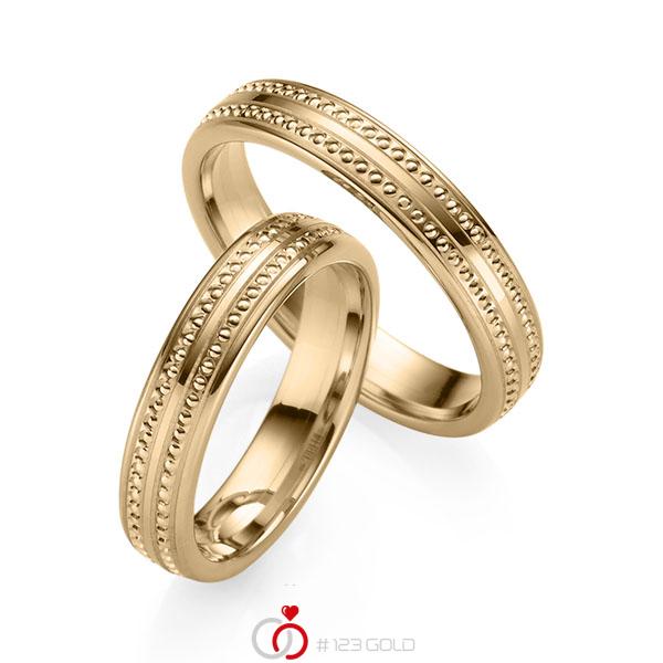 Paar klassische Trauringe/Eheringe in Roségold 585 von 123gold - Y-1420-9 Paar klassische Trauringe/Eheringe in Roségold 585 von 123gold - Y-1420-9